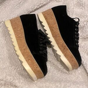 Velvet Lace up platform Oxford.